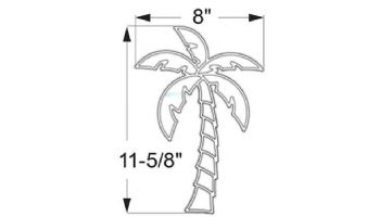 AquaStar Swim Designs Small Palm Tree Pre-Filled Frame | F2026-01