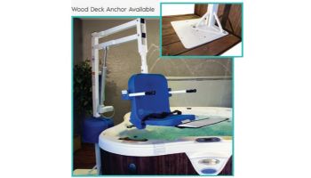 Aqua Creek Spa Lift Elite | No Anchor | White Powder Coat with Blue Seat | F-006SLE