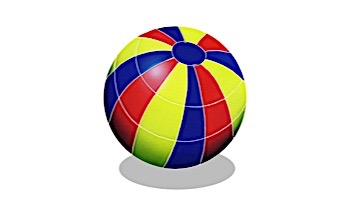 Artistry In Mosaics Beach Ball Multi Color with Shadow Mosaic | 9" | BBSMCOS