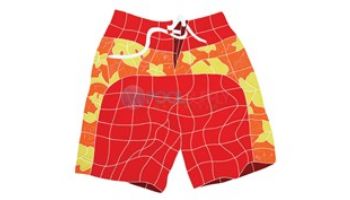 Artistry In Mosaics Board Shorts Red Mosaic | 20" x 21" | BSHREDOM