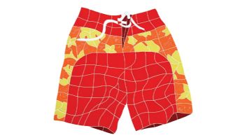 Artistry In Mosaics Board Shorts Red Mosaic | 20" x 21" | BSHREDOM