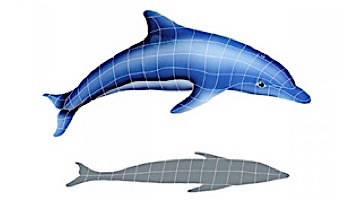 Artistry In Mosaics Dolphin in the Sun with Shadow Mosaic | A - 31" x 42" | DISBLUA