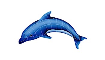 Artistry In Mosaics Dolphin Left Mosaic | Small - 18" x 30" | DOLBLULS
