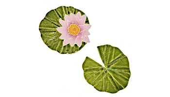 Artistry In Mosaics Lily Pad with Flower Mosaic | 6" x 6" | LFLMCOS