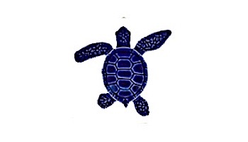 Artistry In Mosaics Loggerhead Turtle Mini Blue Mosaic | C -  4" | TLMBLUCB