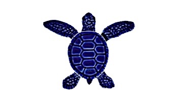 Artistry In Mosaics Loggerhead Turtle Mini Blue Mosaic | B -  4" | TLMBLUBB