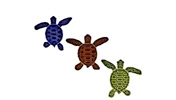 Artistry In Mosaics Loggerhead Turtle Mini Blue Mosaic | B -  4" | TLMBLUBB