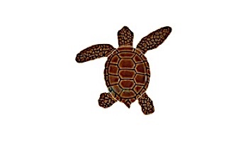 Artistry In Mosaics Loggerhead Turtle Mini Brown Mosaic | A - 4" | TLMBROAB