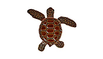 Artistry In Mosaics Loggerhead Turtle Mini Brown Mosaic | C -  4" | TLMBROCB