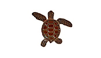 Artistry In Mosaics Loggerhead Turtle Mini Brown Mosaic | C -  4" | TLMBROCB