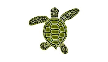 Artistry In Mosaics Loggerhead Turtle Mini Green Mosaic | A -  4" | TLMGREAB