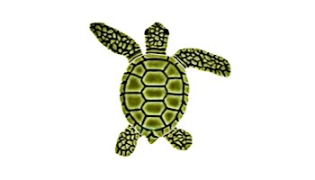 Artistry In Mosaics Loggerhead Turtle Mini Green Mosaic | C -  4" | TLMGRECB