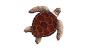 Artistry In Mosaics Loggerhead Turtle Brown Mosaic | Medium - 15" x 15" | TLOBROM