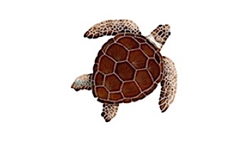 Artistry In Mosaics Loggerhead Turtle Brown Mosaic | Small - 8" x 8" | TLOBROS