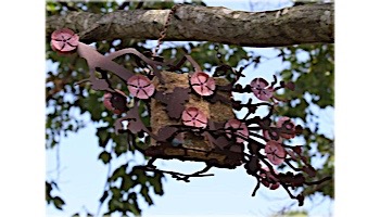Desert Steel Cherry Blossom Hanging Bird Feeder | 409-110