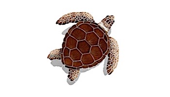 Artistry In Mosaics Loggerhead Turtle Brown with Shadow Mosaic | Medium - 16" x 15" | TLSBROM