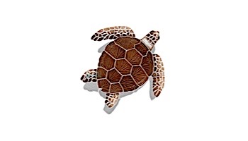 Artistry In Mosaics Loggerhead Turtle Brown with Shadow Mosaic | Small - 9" x 8" | TLSBROS