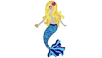 Artistry In Mosaics Polynesian Mermaid Mosaic | Blonde - 46" x 23" | MPOBLOOL