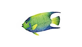 Artistry In Mosaics Queen Angel Fish Mosaic | Small - 7" x 10" | QAFYBLS