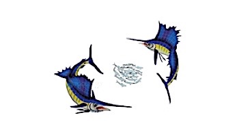 Artistry In Mosaics Sailfish Group Mosaic | Small - 36" x 49" | SAIGRPS