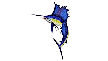 Artistry In Mosaics Sailfish Left with Shadow Mosaic | Large - 60" x 42" | SSHBLULL