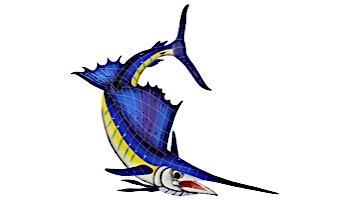 Artistry In Mosaics Sailfish Right Mosaic | Large - 48" x 46" | SAIBLURL