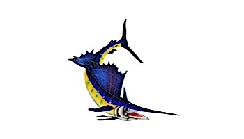 Artistry In Mosaics Sailfish Right Mosaic | Small - 27" x 20" | SAIBLURS