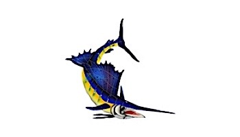 Artistry In Mosaics Sailfish Right with Shadow Mosaic | Small - 32" x 22" | SSHBLURS