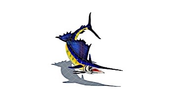 Artistry In Mosaics Sailfish Right with Shadow Mosaic | Small - 32" x 22" | SSHBLURS