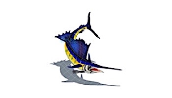 Artistry In Mosaics Sailfish Right with Shadow Mosaic | Large - 56" x 49" | SSHBLURL