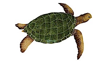 Artistry In Mosaics Sea Turtle Natural with Shadow Mosaic | Small - 9" x 13" | SESNATRS