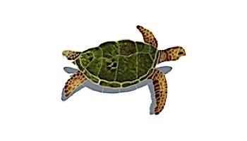 Artistry In Mosaics Sea Turtle Natural with Shadow Mosaic | Small - 9" x 13" | SESNATRS