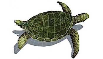 Artistry In Mosaics Sea Turtle Green with Shadow Mosaic | Small - 16" x 23" | SESGRERS