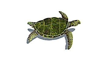 Artistry In Mosaics Sea Turtle Green with Shadow Mosaic | Small - 16" x 23" | SESGRERS