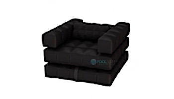 Pigro Felice Modul_#39;Air 2-in-1 Inflatable Armchair Lounger Pool Float | Matte Black | 921985-MBLACK