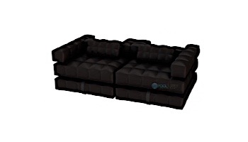 Pigro Felice Modul'Air 2-in-1 Inflatable Sofa Double Lounger Pool Float | Matte Black | 921986-MBLACK