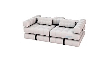 Pigro Felice Modul'Air 2-in-1 Inflatable Sofa Double Lounger Pool Float | Matte White | 921986-MWHITE