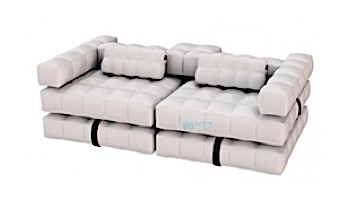 Pigro Felice Modul_#39;Air 2-in-1 Inflatable Sofa Double Lounger Pool Float | Matte White | 921986-MWHITE