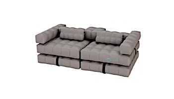 Pigro Felice Modul'Air 2-in-1 Inflatable Sofa Double Lounger Pool Float | Stone Grey | 921986-SGREY