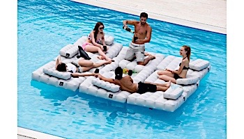 Pigro Felice Modul'Air 2-in-1 Inflatable Drink Cooler Pool Float Bar | Azur Blue | 921992-AZURBLUE