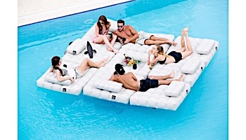 Pigro Felice Modul'Air 2-in-1 Inflatable Drink Cooler Pool Float Bar | Matte Black | 921992-MBLACK