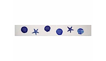 Artistry In Mosaics Step Markers Shells Blue Mosaic | 3" x 24" | SMSHEBLU