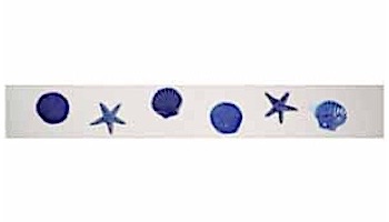 Artistry In Mosaics Step Markers Shells Blue Mosaic | 3" x 24" | SMSHEBLU