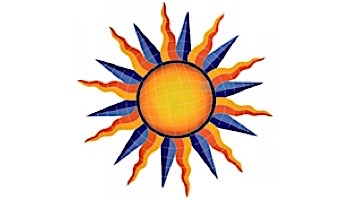 Artistry In Mosaics Sun Medallion Mosaic | Orange - 48" x 46" | SMEORAL
