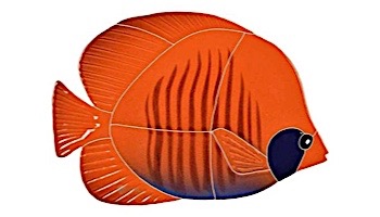 Artistry In Mosaics Tiger Tang Fish Mosaic | Orange - 5" x 8" | TTAORAS