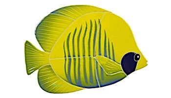 Artistry In Mosaics Tiger Tang Fish Mosaic | Yellow - 5" x 8" | TTAYELS