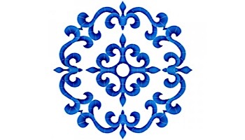 Artistry In Mosaics Tuscan Medallion Mosaic | Blue - 42" x 42" | MTUBLUL