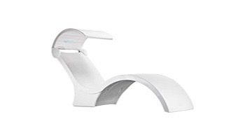 Ledge Lounger Signature Collection Chaise Shade | White Frame - Pacific Blue Fabric Stock Color | LL-SG-C-SH-W-STD-4601