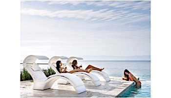 Ledge Lounger Signature Collection Chaise Shade | White Frame - White Fabric Stock Color | LL-SG-C-SH-W-STD-4634