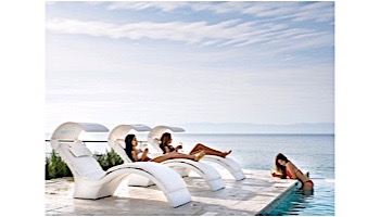 Ledge Lounger Signature Collection Chaise Shade | Grey Frame - White Fabric Stock Color | LL-SG-C-SH-GY-STD-4634